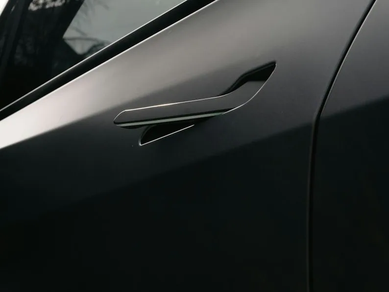 matte finish wrap on a panel, close