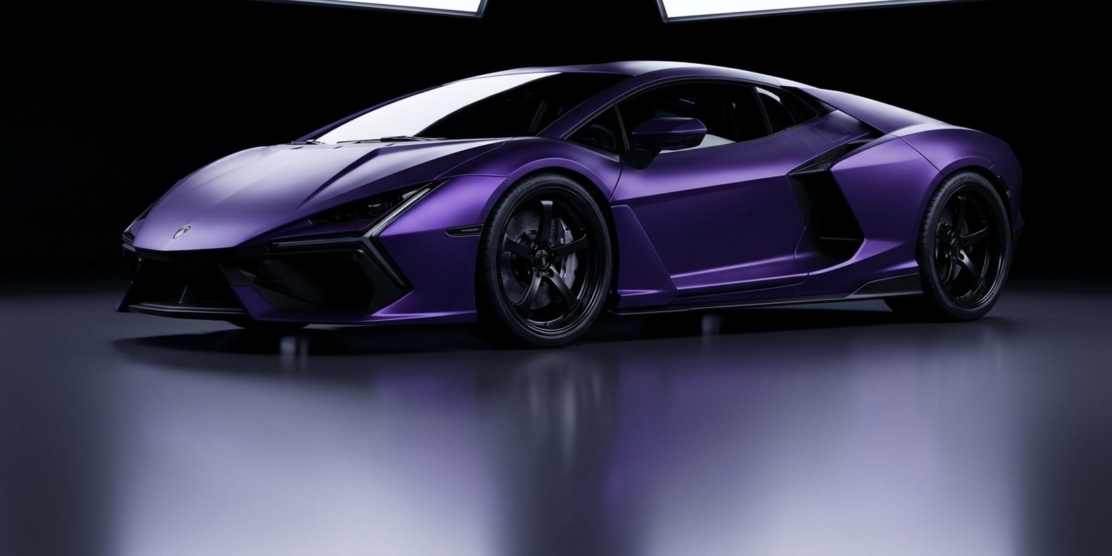 A satin violet wrapped supercar in the Foundry Wrap studio